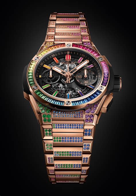 hublot big bang sapphire rainbow|Big Bang One Click King Gold Rainbow 33 mm .